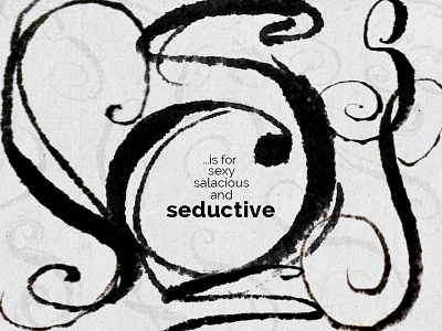 S is for seductive alphabet lettering s script sketch