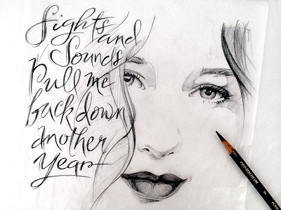 Tori Amos Sketch lettering portrait process script sketch