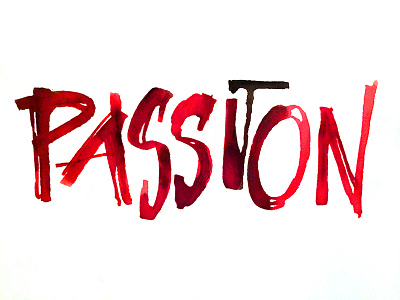 Passion...Pass It On folded ruling pen ink inktober lettering passion