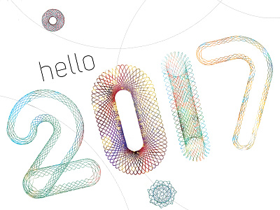 Hello 2017 2017 lettering spirograph type typography