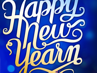 Happy New Yearn Cropped lettering