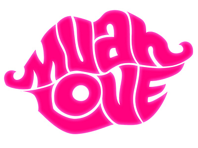 Muah 60s lettering love