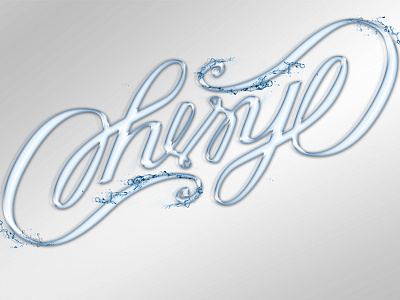 Cheryl Ambigram ambigram cheryl lettering water effects