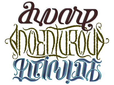 Articulate adventurous alluring ambigram articulate aware lettering vintage