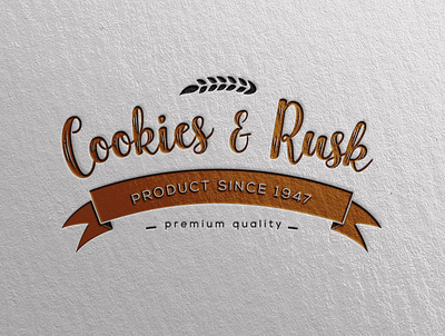 Cookies and Rusk Logo. advertising branding creative design graphic illustration logo photoshop typography vector