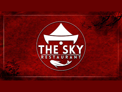 Sky Restaurant Logo & Title Design chinese food illustrator logo photoshop restaurant