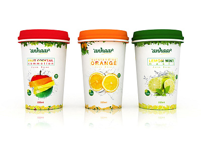 Anhaar Juice branding creative graphic label design