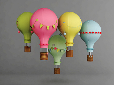 Air Balloons 3d creative design