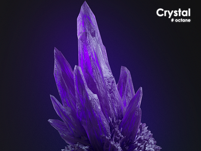 Crystal c4d octane color art crystal design illustration purple visual visual design