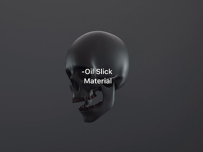 Oil Slick Material 3d animation cinema 4d octane skull