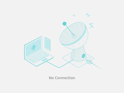 NO CONNECTION flat illustration