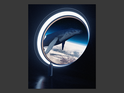 Whale in space 3d 3d art c4d illustration illustration art illustrations octane visual visual design