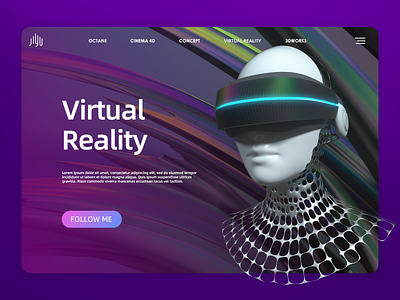 Virtual Reality 3d 3d art c4d color illustration jiyu octane ui ux virtual reality visual vr web web design