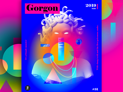 Gorgon design poster poster art visual design