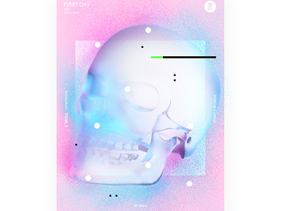 Skull 3d 3d art design poster poster art poster color art visual visual design