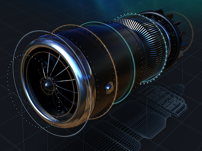 Engine vision design c4d art octane light engine cad