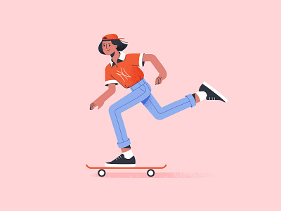 A Skateboarding Girl