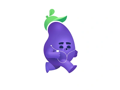 Jogging Eggplant art character cute cute illustration eggplant fitness food health health care illustration illustration art illustrations illustrator jogging shakuro vector vegetable veggies vitamin