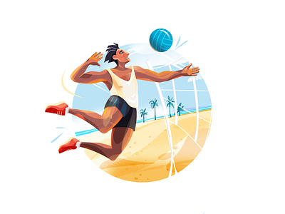 Summer Activities 2d illustration activities art beach character character design design digital art game game art games illustration illustration art illustration for web illustrator shakuro summertime vector volleyball