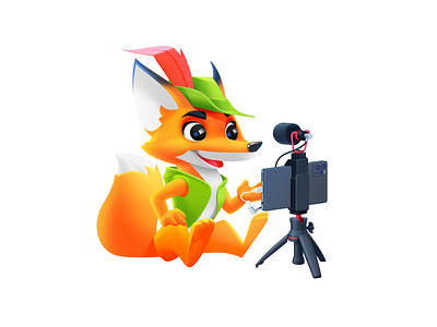 Friendly Fox Mascot animal art character character design character illustration design digital art flat fox fox illustration fox logo illustration illustration art illustration for web illustrator mascot mascot logo review shakuro vector