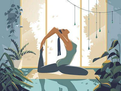 Active Characters: Yoga active art character character design character illustration design digital art flat girl character girl illustration graphic illustration illustration art illustration for web illustrator meditation shakuro sport vector yoga