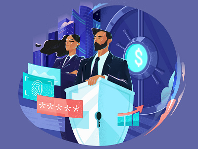 Financial Operations: Security art character character design character illustration design digital art finance financial flat graphic illustration illustration art illustration for web illustrator security security system shakuro vector