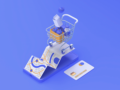 3D Store Delivery Illustration