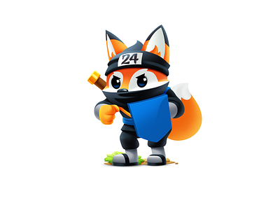 Fox Mascot Illustration animal art character design digital art fox fox character fox illustration fox logo fox mascot hosting company illustration illustration for web illustrator logo mascot mascot design mascot logo vector warrior