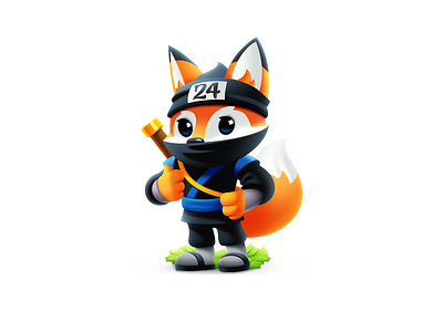 Fiery Fox Mascot animal art character digital art fiery fox fox fox character fox illustration fox logo fox mascot hosting company illustration illustration art illustration for web illustrator mascot mascot design shakuro vector warrior