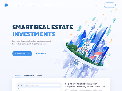 Real Estate Investments Home Page Concept