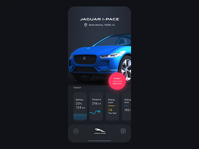 Jaguar Car Assistant App Concept animation automobile system car assistant interaction ios app iphone x iphone xs xr jaguar mobile motion design transition ui ux
