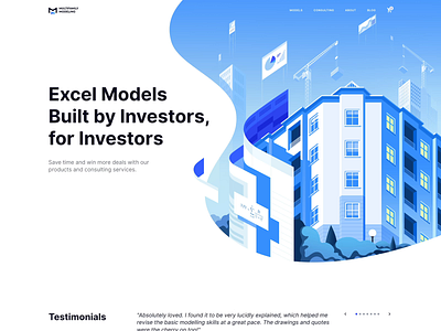 Multifamily Modeling Website Animation animation financial home page illustration interaction landing page models motion design rebranding redesign transition ui ux web design web illustration website