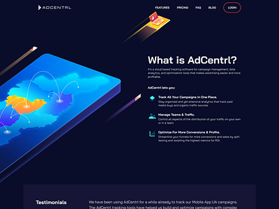 Automated Ads Platform Animated Illustration animated illustration animation home page illustration interaction landing page micro interaction motion design transition ui ux web design web illustration website