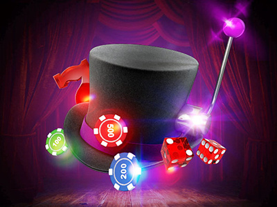 Magic Slot 3d casino gambling game graphic hat magic poker roulette slot web
