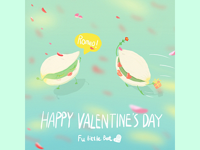 Happy valentine's day characterdesign doodle draw drawing fulittlebat fu小蝠 illustration valentines 插画
