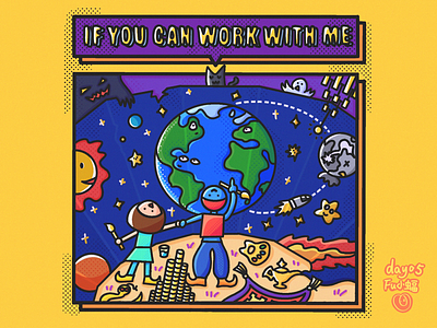 If you can work with me~ doodle draw drawing fulittlebat fu小蝠 illustration illustrator work