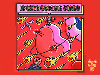 If love become stars doodle draw drawing fulittlebat fu小蝠 illustration illustrator love star