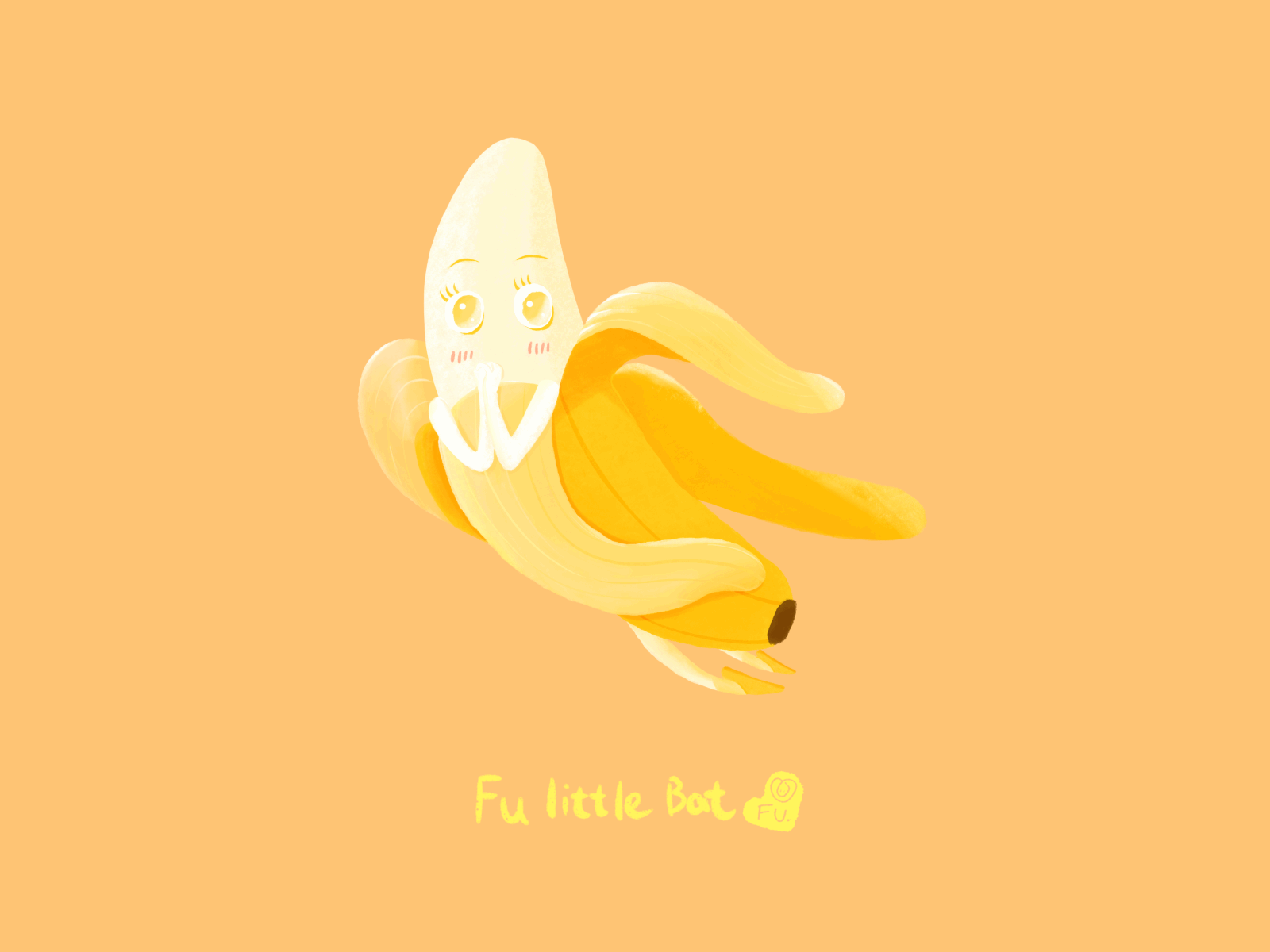Hello Banana fairy~ banana character fairy fruit illustrations shy wow