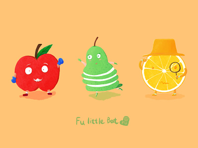 Fruits character characterdesign drawing fruits fulittlebat fu小蝠 fu小蝠 illustration
