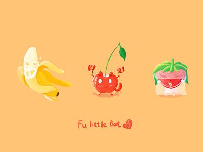 Fruit 2 character characterdesign drawing fruit fulittlebat fu小蝠 illustration