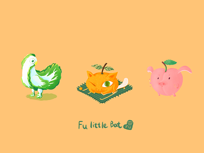 Fruits and vegetables character characterdesign drawing fulittlebat fu小蝠 illustration