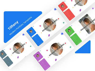 Tiffany - Modern Portfolio Template agency website animation beingeorge creative dailyui design figma portfolio portfolio website vcard