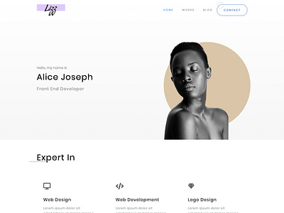 Lizz - Modern personal portfolio creative dailyui design portfoilio vcard