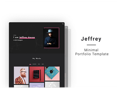 Jeffrey Aaron - Personal Portfolio Template agency landing page animation clean creative dailyui design minimal personal portfolio portfolio ui vcard