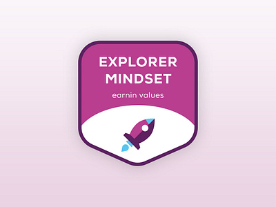 Brand Value Stickers — Explorer Mindset communication design internal stickers