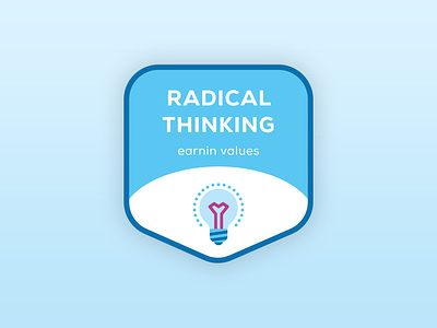 Brand Value Stickers — Radical Thinking communication design internal stickers