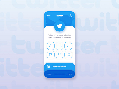 Twitter App Card UI Design agency app canada creative debut design minimal mobile plastive social socialmedia studio toronto twitter ui ux