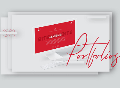 Portfolio branding mockup portfolio red website