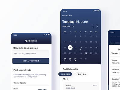 Appointment booking app detail shot android android app design app design application clean design mobile ui ux