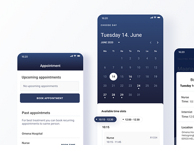 Appointment booking app detail shot